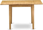 East West Furniture NDT-OAK-T Norden Dining Table - a Rectangle Wooden Table Top with Dropleaf & Stylish Legs, 30x48 Inch, Oak