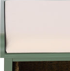 SAFAVIEH Furniture - Lonan Storage Bench - Dusty Green - Solid Wood - Farmhouse Lift-Top Design - Ideal for Entryway, Living Room, Hallway, 18" Seat Height (AMH5733J)