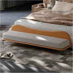 Modern End of Bed Bench, Leather Long, Modern Upholstered Bedroom for Living Room Foyer Indoor Entryway Entryway(Orange,180 * 45 * 55cm)