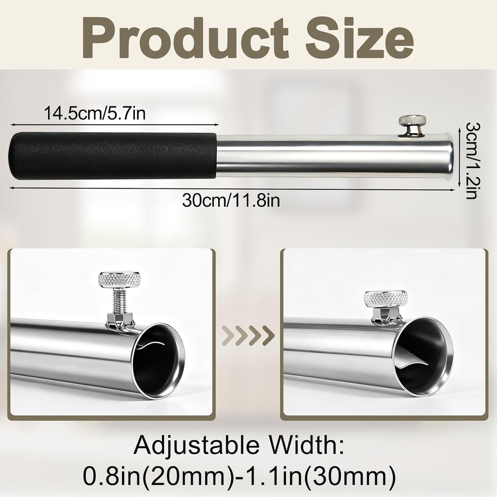 1Pcs Metal Recliner Handle Extender, Anti-Slip Foam Grip with Twist Locking Clamp, Universal Recliner Replacement Parts for Most Manual Recliners, Sofa Lounge Chairs(Black)