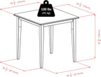 Groveland 3Pc Dining Set, Square Table with 2 Chairs