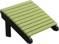 Deluxe Adirondack Footrest - Poly - Lime Green & Black