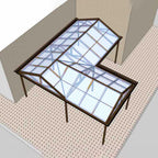 Greenhouse Panels Daylighting Roof Panels Transparent Greenhouse Panel Easy to Bend and Cut for Outdoor Gardens Greenhouses.(Transparent,2.62x26.2ft)