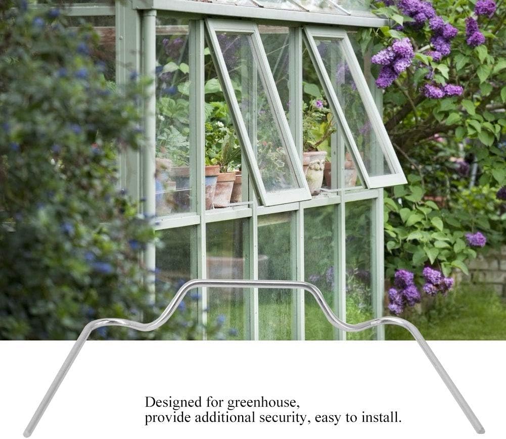 Mumusuki 50 Pack Stainless Steel Greenhouse Clips, Rust Proof Spring Clamps for Plexiglass Panels, Universal W Glazing Clips Tool, No Drilling Installation