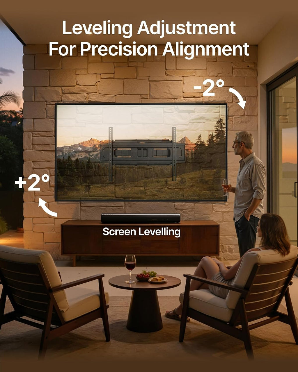 Pegzone Full Motion TV Wall Mount for 37-90 Inch TVs up to 132lbs | Swivel Tilt Extension Heavy Duty TV Bracket with Articulating Arms, Pre-Assembled Mount, Max 16" Wood Studs, VESA 600x400mm
