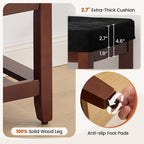 HUBSON 44" Entryway Shoe Bench, Upholstered End of Bed Bench with Solid Wood Shelf, Button Tufted Shoe Bench for Bedroom, Hallway, Living Room, Dark Grey