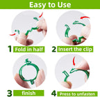 100 Pcs Plant Support Clips,Plastic Clips for Securing Plants,Tomato Vine Clips,Plant Fixing Clips,Garden Clips for Climbing Plants,Grape and Vine Vegetables (100, White)