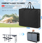 Folding Camping Kitchen Table Storage Bag for GCI Outdoor - 600D Waterproof Cook Station Carry Bag for Folding Picnic/Camp Tables with Durable Zipper, Foldable Table Carry Cover, 35 L x 6" W x 22" H