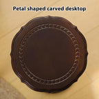 100% Solid Wood Round Side Table, Small Drink Table for Small Spaces, Modern End Table Accent Nightstand for Bedroom, Living Room, Corners and Office, Brown