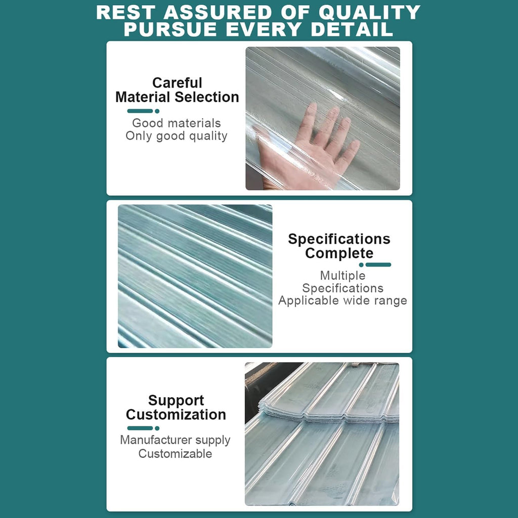 Plastic Roof Panels,Translucent Greenhouse Panel,Daylighting Roof Panels,Sturdy Panel,Cuts Easily,for Patio Garden Balcony etc.(39.37x70.86in)
