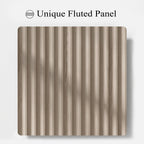 Fluted Buffet Cabinet with Storage, 120" Sideboard Buffet Storage Cabinet with 8 Doors & Solid Wood Handle, Coffee Bar Wood Credenza Cabinet for Kitchen, Living Room, Hallway, White Alder(2PCS)