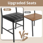 IRONCK Dining Table Set for 4, Kitchen Table with Upholstered Bench and 2 Chairs, Kitchen Table and Chairs Set for Small Space, Apartment, Walnut