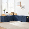L Shape Storage Bench, Backless Farmhouse Kitchen Breakfast Nook Bench, Corner Bench with Storage for Dining Room, Entryway, Cloakroom