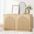 Yechen 55" Fluted Sideboard Buffet Cabinet with Storage, Credenza, Natural