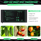 ROCEEI 6 Pack Durable Seedling Heat Mat 10 x 20.75 Waterproof Plant Heating Pad Warm Hydroponic Grow Mat for Greenhouse Grow Seed Starting Plant Germination (Black,Green)