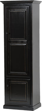 American Heartland Poplar Single Door Pantry, Antique Black