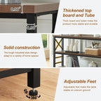 Hombazzar 3-Tier Sofa Table,Console Tables for Entryway,Brown 47" | Stable Support,Multi-functional use for home,Easy Assembly,Scratch Resistant & Rustproof
