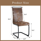 Baysitone Modern Dining Chairs Set of 6, Side Dining Room Chairs, High Back Kitchen Chairs with Suede Fabric Padded Seat for Dining Room,Kitchen, Living Room Brown