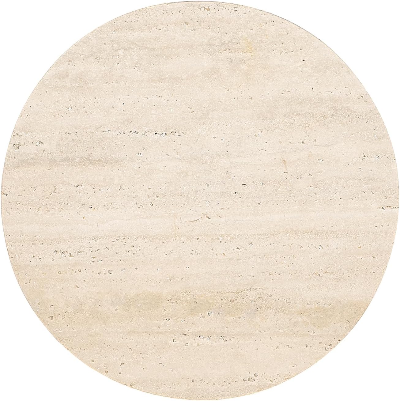 Hooker Melange Cirque Spot Table with Cream Colored Travertine Xalapa Honed Stone