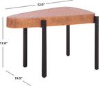 SAFAVIEH Home Collection - Sado Triangular Iron Accent Table in Brown & Black Finish, Mid-Century Modern Side Table (ACC3241A)