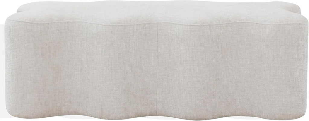 SAFAVIEH Couture Collection Jacqualessa Cream Chenille Bench (Fully Assembled)