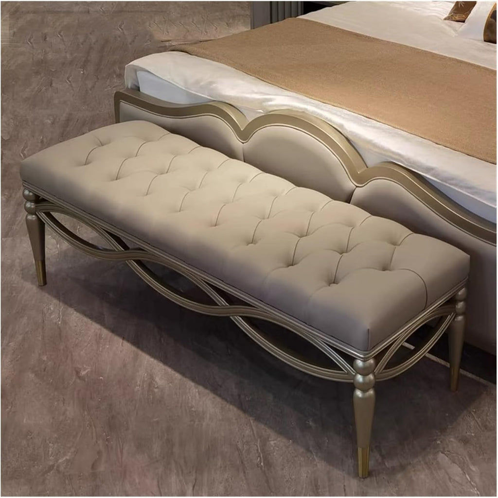 Modern Modern Entryway Bench End of Bed Upholstered Velvet Bedroom Benches for Foot of Tufted Footrest Stool Entryway