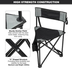 REDCAMP Tripod Hunting Chair for Blinds, Folding Lightweight Portable Fishing Chair for Adults Hunting Stools with Backrest, Golf Chairs for Spectators, Black