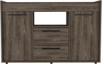 2-Drawer Sideboard Dark Walnut,Large Capacity Dining Cabinet,for Kitchen