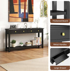 Kinfant Console Table - Entryway Table Sofa Table Hallway for Living Room, Front Hall, Couch (Drawer Handle Style 4)
