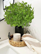 Artificial Fern Mint Leaves Stems Mix Plants 5pcs Realistic UV Resistant Fake Greenery Plants and Branches for Decor Home Indoor Outdoor Garden