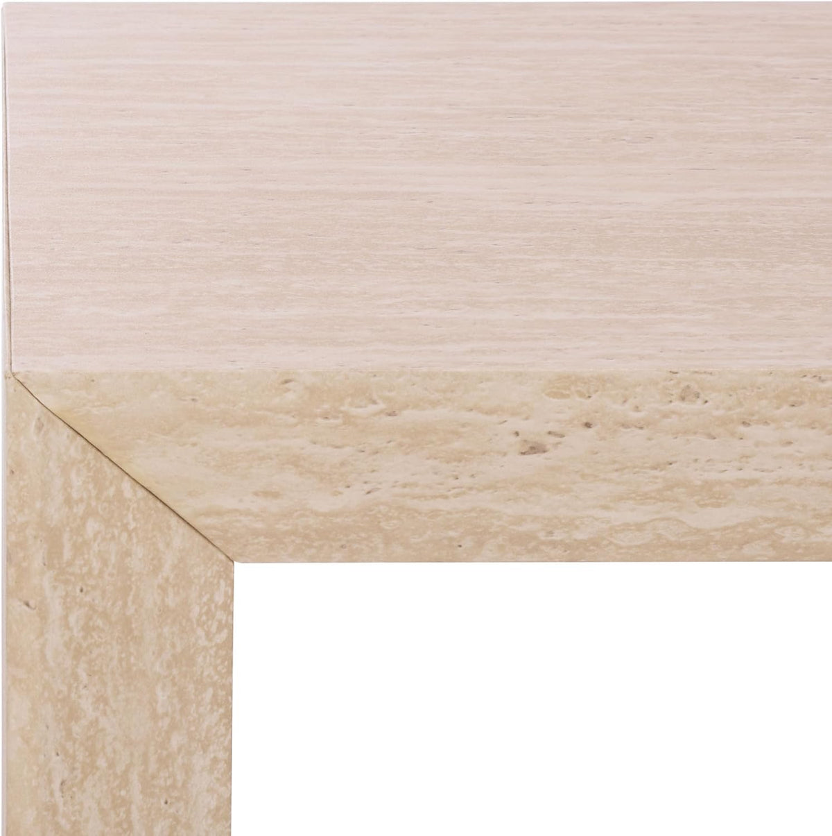 SAFAVIEH Home Collection - Woodrow Square Accent Table, Neutral Beige Faux Travertine Veneer (ACC7006B)
