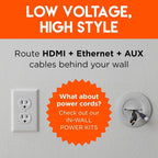 ECHOGEAR Full Motion TV Mount & in Wall TV Cable Hider Bundle - Mount TVs Up to 90" & Conceal The Wires Behind The Wall