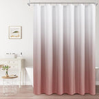 Naturoom Canyon Rose Shower Curtains for Bathroom,Ombre Cloth Fabric Shower Curtain Set with 12 Hooks Canyon Rose Bathroom Decor 72 x 72