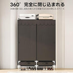 Small Portable Cloth Wardrobe Closet for Hanging Clothes with 2 Drawers,Brown Armoire with 2 Hanging Rods,Clothes Rack Storage Organizer with Non Woven Fabric Cover,for Bedroom