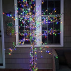 QITONG 165ft 500 LED String Lights Outdoor Waterproof, Multicolor Christmas Light with 8 Modes, Clear Wire Indoor Christmas Tree Lights Plug-in