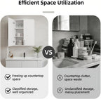 24 x 33 Inch Wall Cabinet Set of 2, Kitchen Wall Mounted Wooden Storage Cabinet, Double Door Cabinet with Soft Close, Metal Handle, Adjustable Shelf for Kitchen Laundry Bathroom Garage, White