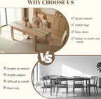 Expandable Dining Table for 4-10 People, 54 to 85 Inch Rectangular Kitchen Table with Self-Storing Leaf, Modern Engineered Wood Dining Table