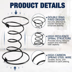 15 Pcs 6" Upholstery Strap Coil Springs Repair, 8 Gauge Wire, High Elastic Spring Replacement, Knotted Two Ends, Easy Hook-on Installation for Sofa Chair Seat Couch Furniture Repair & DIY