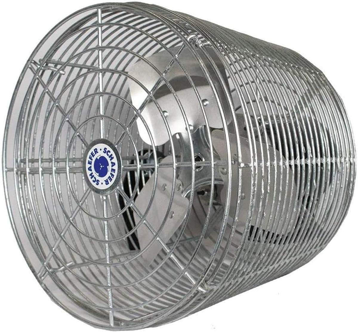 Schaefer VK12-GA VersaKool Air Circulator Fan, Ceiling Wall Mount & Aluminum Blade, 1470 CFM, 1/10 hp, Energy-Efficient Commercial Fan for Patio, Garage, Industrial & Workshop (Silver)