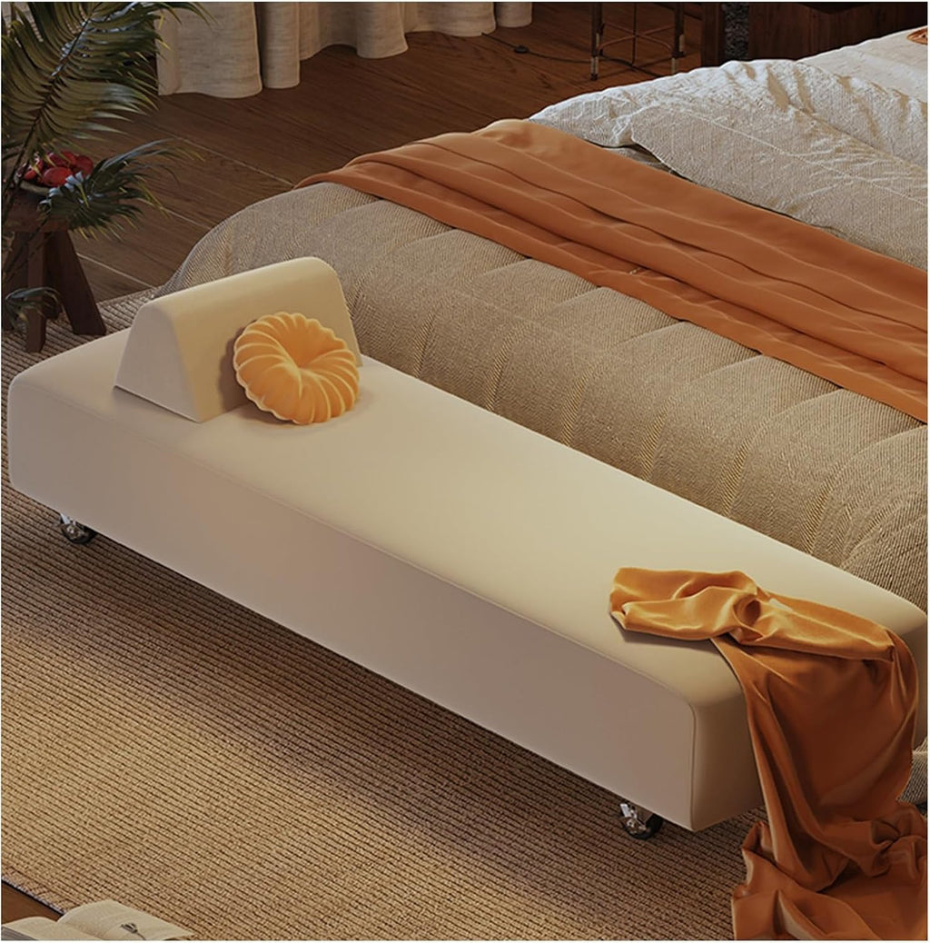 Modern Bedroom Bench, Entryway for Living Room End of Bed Accent Ottoman Entryway(120 * 40 * 55cm)