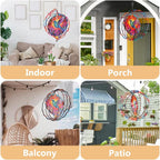Hummingbird Wind Spinner, 3D Hanging Stainless Steel Garden Spinner, Wind Spinner Hanging for Outdoor & Indoor Décor, Unique Gifts for Yard Garden Decoration or Patio Décor (Hummingbird)