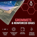 QUEEN OF TARPS | 6x8 Heavy Duty Tarp Waterproof, 120 GSM is 12 MIL, UV/Tear Resistant Tarp, Camping, Outdoor Furniture, Car, Tents, Painting, Firewood Protection | 6x8, Heavy Duty