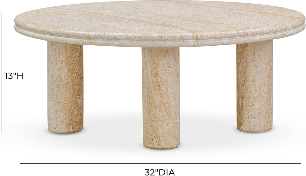 Tov Furniture Amora Faux Travertine Nesting Accent Tables