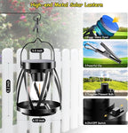 GARPAR Solar Lanterns Lights Outdoor Waterproof, Upgraded Metal Outdoor Lantern, Brighter Auto On/Off 18H Hanging Solar Lights for Outside Garden Yard Patio Porch Decor, Gift for Mom, 2 Pack