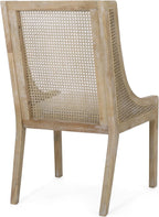 Maurers Upholstered Dining Chairs - Cane and Wood - Beige/Natural (Set of 2)