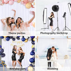 10 x 7 Feet White Backdrop Curtain for Partie, Background Curtains for Photoshoot, Birthday, Wedding, Halloween, Thanksgiving, Christmas, New Year Party Decorations 5Ft x 7Ft, 2 Panels