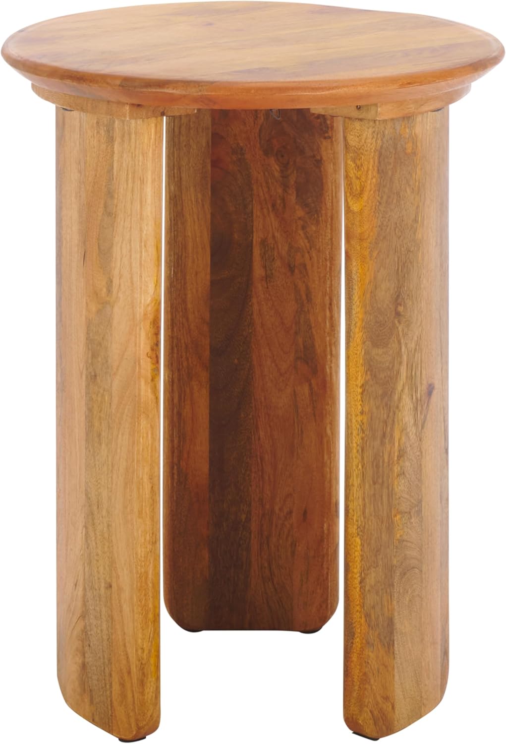 SAFAVIEH Home Collection - Karin Side Table, Round Dark Brown Solid Wood Design, Fully Assembled (ACC3730A)