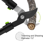 28" Garden Bypass Lopper with Steel Blade, Tree Trimmer Branch Cutter for 1.5’’ Cutting Capacity