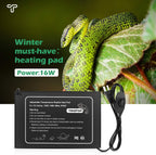 Tikaton Reptile Heat Pad - Adjustable Temperature Under Tank Heater for 10-20gal/30-40gal Tank, Terrarium Heat Mat for Turtle/Snake/Lizard/Frog/Spider/Plant Box