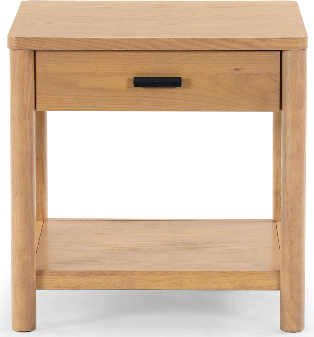 SAFAVIEH Couture Collection Jaylessa Natural 1-Drawer Nightstand Accent End Table